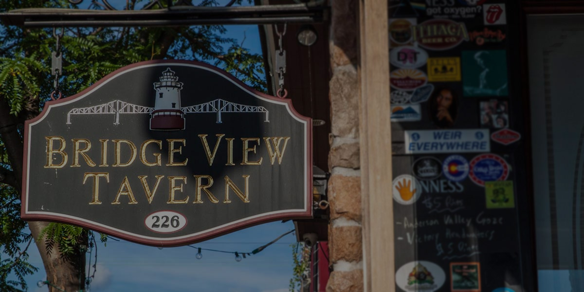 Bridgeview Tavern restaurant sign
